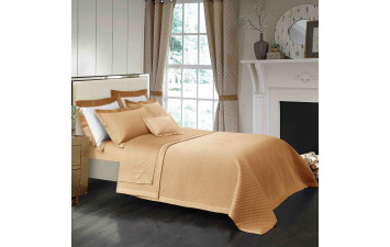 Hotel Melody 1 Покривало на ліжко 260*260,  2шт наволочки 50*75 Gold