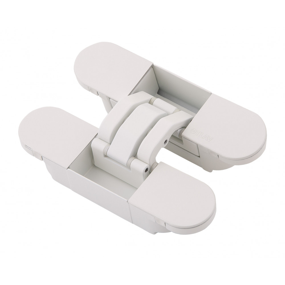 Прихована 3D петля Otlav Invisacta IN300, Замок 30x120мм Білий