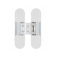 Прихована 3D петля OTLAV INVISSACTA 305 3D, пластик,30х120мм, корпус білий, 4 ковпачка