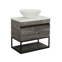 Тумба Лофт Айрон дуб морас 75 см зі стільницею консольна