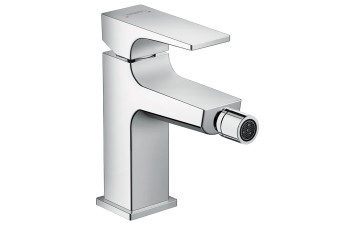 METROPOL змішувач для біде одноважільний зі зливним гарнітуром, хром