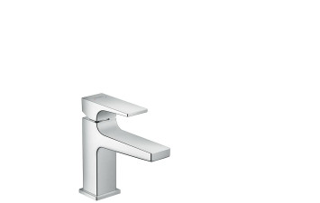 METROPOL змішувач для раковини одноважільний 100, зі зливним гарнітуром push-open, хром