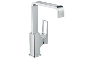 METROPOL змішувач для умивальника, одноважільний з донним клапаном push-open, хром, з рукояткою-петлею