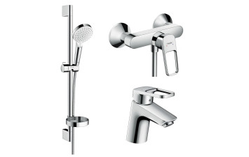 LOGIS Loop набір змішувачів для душу, умивальник 70 (71150000, 71247000, 26553400)