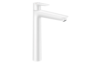 TALIS E змішувач для умивальника 240, одноважільний, зі зливним гарнітуром, колір покриття білий