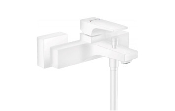 METROPOL змішувач для ванни, одноважільний, з важелем, ВМ, білий матовий