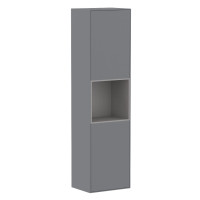 Пенал 150*40*35см, підвісний, з відкритою полицею, сірий (меблі під умивальник VERITY LINE)