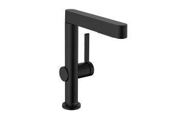 FINORIS змішувач для умивальника 230 c висувним виливом (2 струмені), колір чорний матовий