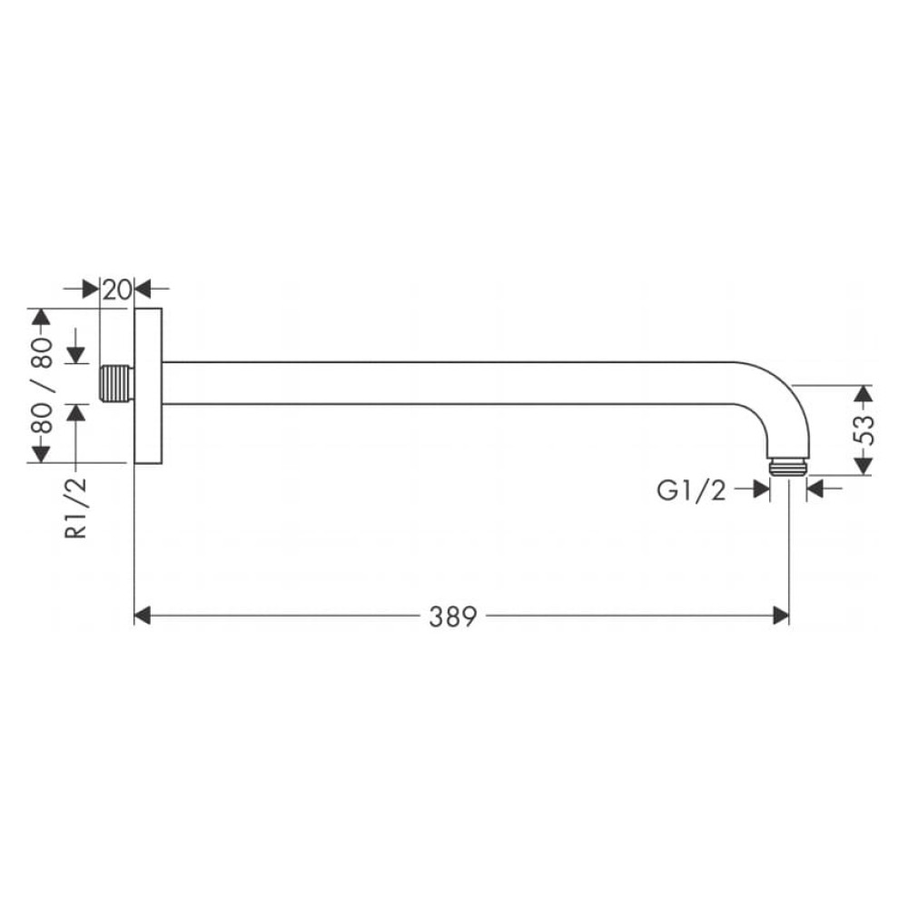 HANSGROHE держатель душа 389мм