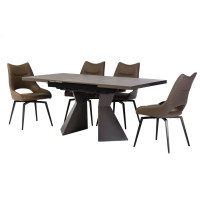 Керамічний стіл TML-845 гриджіо латте Vetro