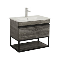 Тумба Лофт Айрон дуб морас 75 см з умивальником Arte консольна