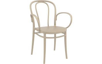 Крісло VICTOR XL з підлокітниками 253 кавове 