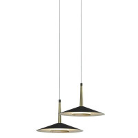 ORION підвісний світильник LED BLACK/ANT.BRASS 2L 8W 3000K