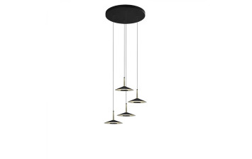 ORION подвесной светильник LED BLACK/ANT.BRASS 4L 32W
