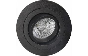 BASICO GU10 точечный встроенный круглый светильник черный