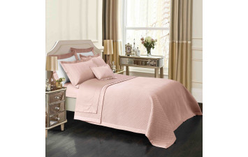 Hotel Melody 1 Покривало на ліжко 260*260,  2шт наволочки 50*75 Pink