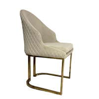 Стілець обідній DC077 Золота нержав. сталь Vetro mebel