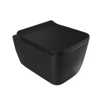 Унітаз підвісний безободковий Hera антрацит матовий, сидіння Slim Soft-Close