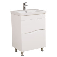 Тумба Альфа Підлогова 60 см біла c умивальником Еліт