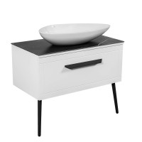 Меблі Сієна білий мат зі стільницею 90 см і вмив. Olive 74 см