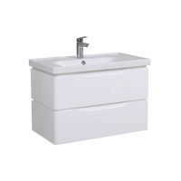 Тумба Венеція консольна 80 см Біла з умивальником Frame