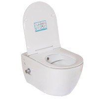 Унітаз підвісний безободковий City з функцією біде, сидіння Bella Soft-Close, змішувач