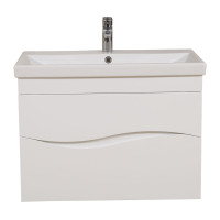 Тумба Альфа консольная 100 см біла c умивальником Еліт