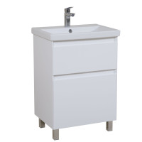 Тумба Еліт підлогова 60 см з умивальником Еліт (Білий мат)