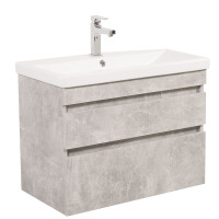 Тумба Вінтаж консольна 80 см з умивальником Elite (Бетон)