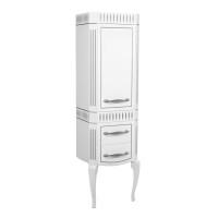 Пенал Роял 50 см белый цвет (R) патина срібло