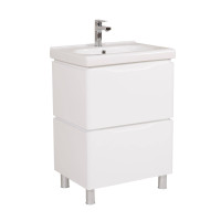 Тумба Венеція Підлогова 60 см біла з умивальником Сіті