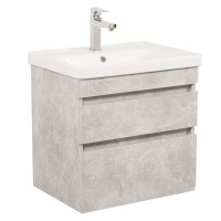 Тумба Вінтаж консольна 60 см з умивальником Frame (Бетон)
