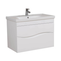 Тумба Альфа консольна 100 см біла з умивальником Frame