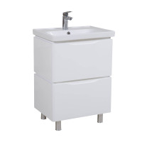 Тумба Венеція підлогова 60 см Біла з умивальником Frame