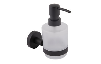 8133 BLACK Дозатор для рідкого мила GLORIA, скло,  чорний матовий