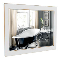 Дзеркало Беатріче 80 см Біле Патина Золото