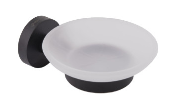 8122 BLACK Мильниця GLORIA, скло,  чорна матова