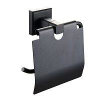 Тримач для туалетного паперу Леонардо 9926 закритий чорний матовий