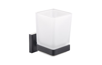 Склянка для зубних щіток Леонардо 9921А чорний матовий