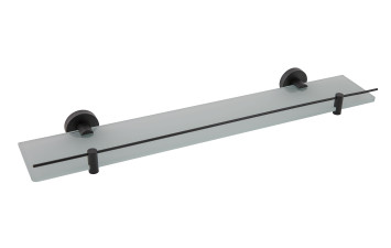 8127 BLACK Поличка скляна GLORIA, скло,  чорна матова